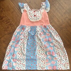 Adorable Kids Dress with Pink and Blue Patterns
